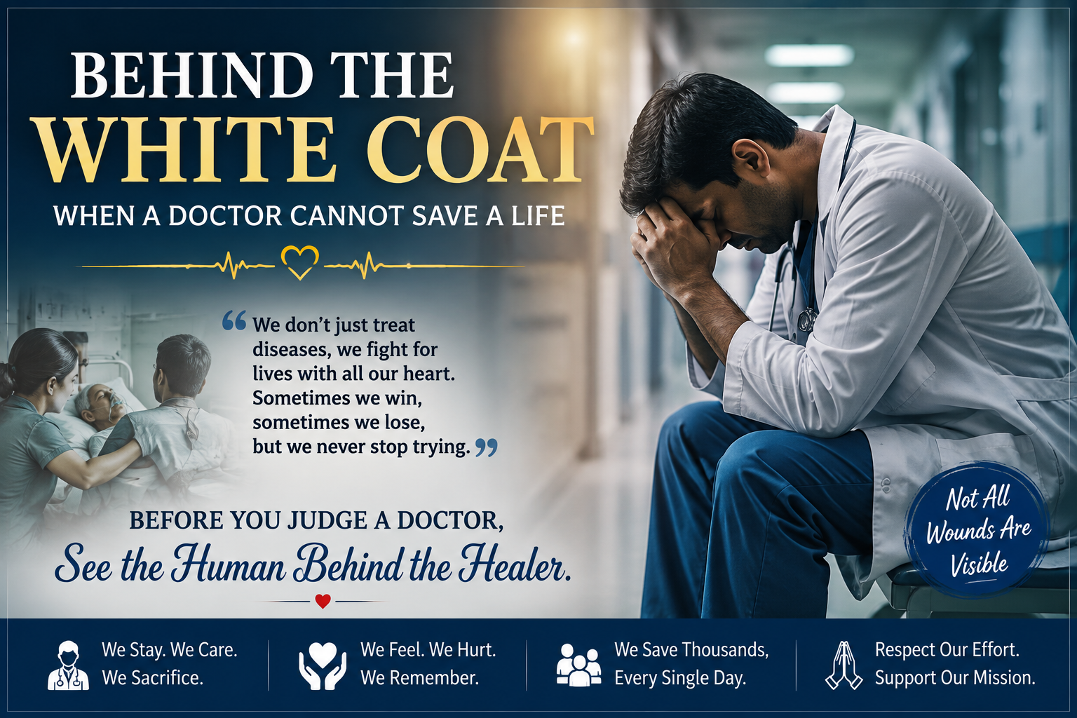 Behind the White Coat: When a Doctor Cannot Save a Life  A story about hope, helplessness, and the human being behind the stethoscope