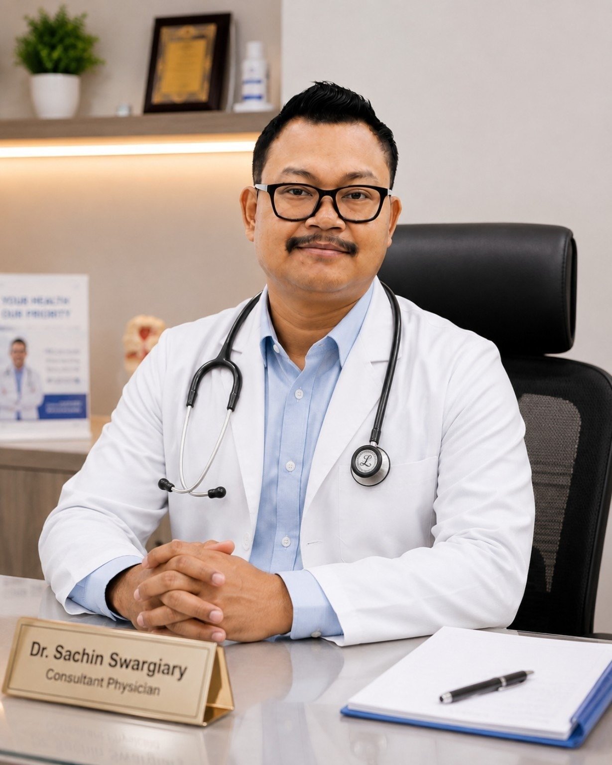 Professional portrait of Dr. Sachin Swargiary