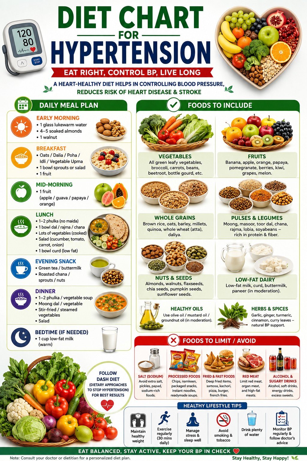 Hypertension diet chart