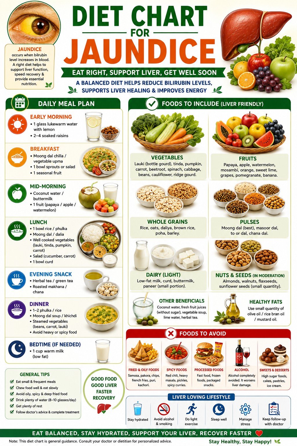 Jaundice diet chart